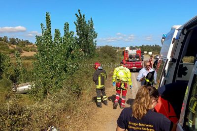 La scena dell'incidente sulla SP25