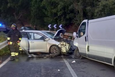 La scena dell'incidente sulla SS 125