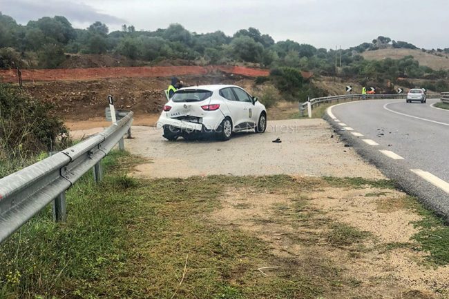 L'auto dell'ANAS nell'incidente