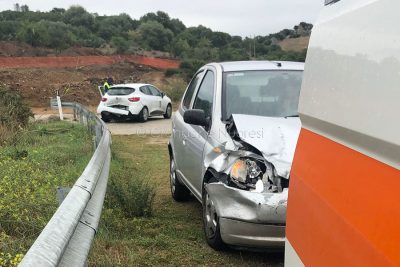 Le due auto coinvolte nell'incidente