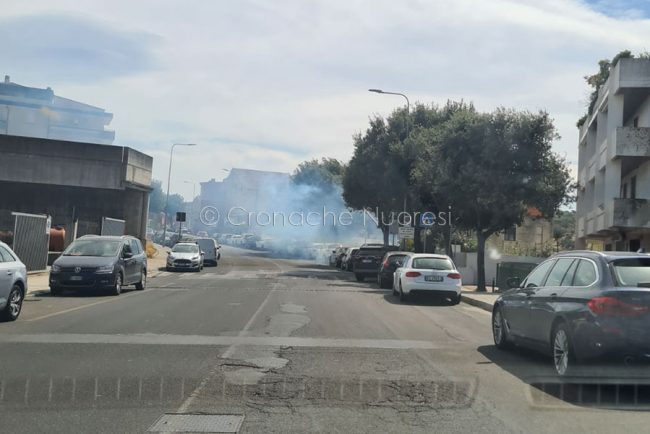 Nuoro, principio di incendio in viale Costituzione