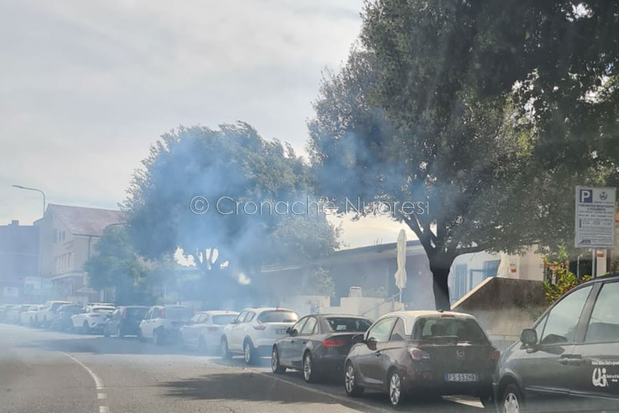 Nuoro. Principio di  incendio in viale Costituzione: intervengono i Vigili del fuoco