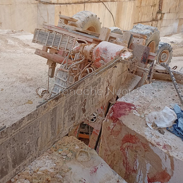 Orosei, la scena dell'incidente nella cava di marmo