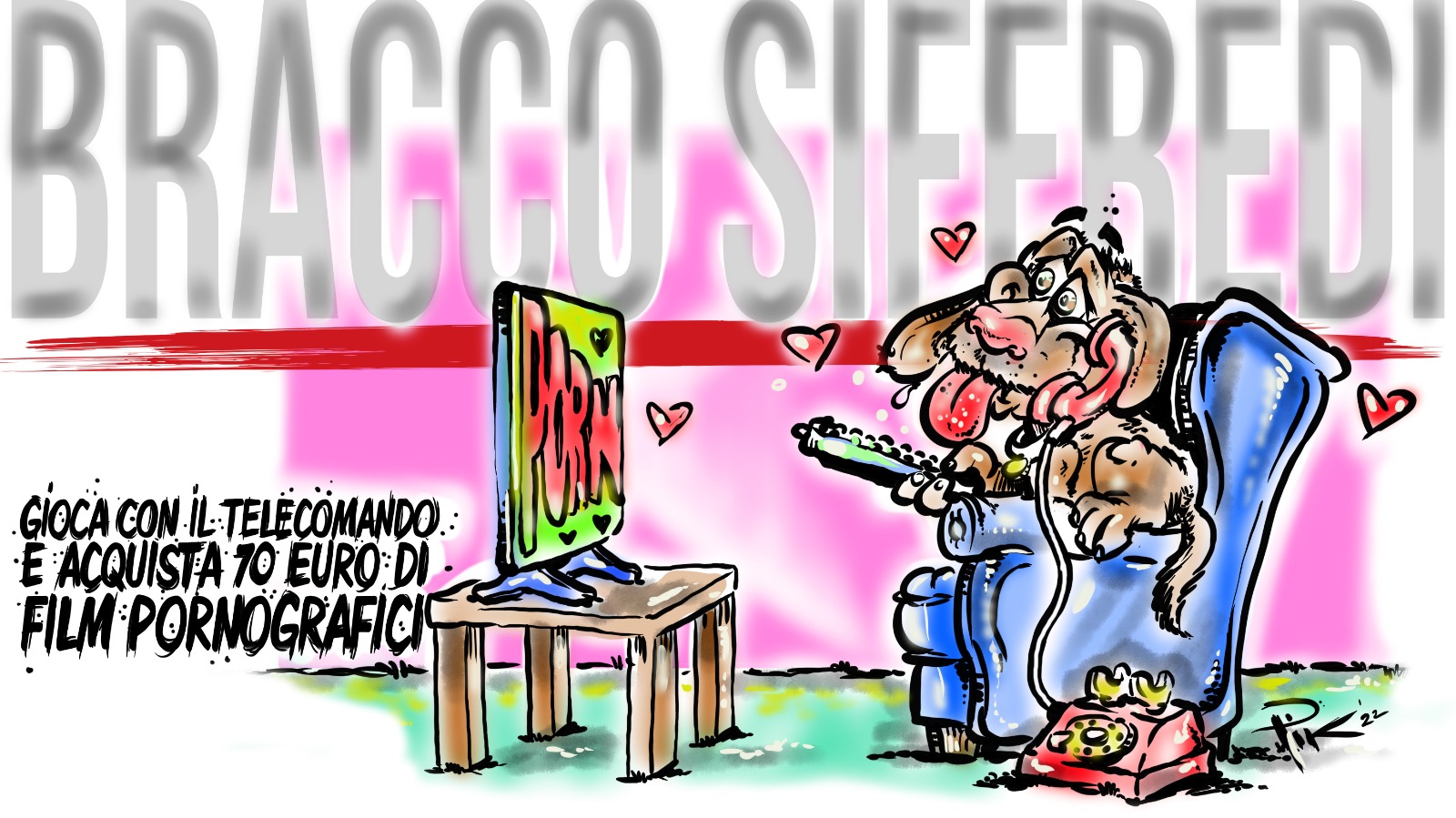Cane gioca col telecomando e acquista 70 euro di film porno