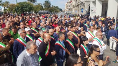 La manifestazione dei pastori a Cagliari (foto Bustianu Compostu)
