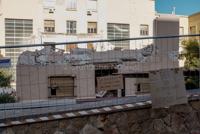 Crollo all'Universita' di Cagliari (foto S.Novellu)
