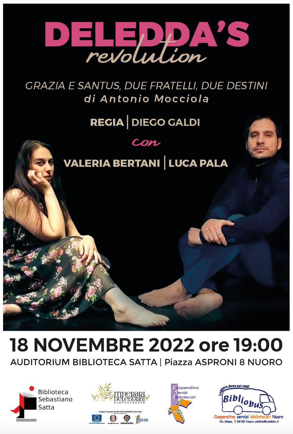 “Deledda’s Revolution”: venerdì 18 novembre alla Biblioteca Satta