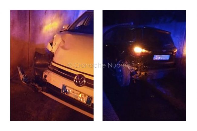 Due dei tre mezzi coinvolti