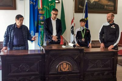 Gabriele Sechi e Nanni Sale in Comune (foto S.Meloni)