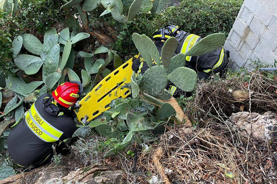 Donna 83enne dopo un volo di 5 metri cade in un dirupo: miracolosamente illesa
