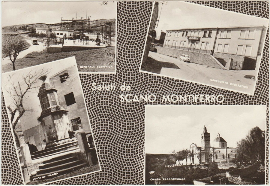 Una cartolina d'epoca di Scano Montiferro