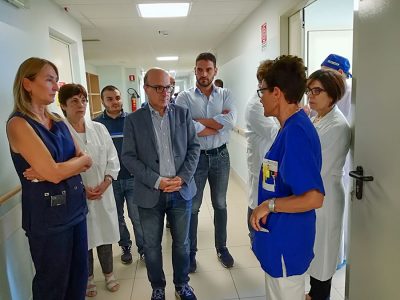 L'assessore regionale alla Sanita' Mario Nieddu al San Francesco