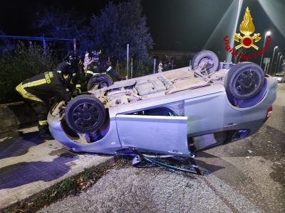 L'auto dopo l'incidente