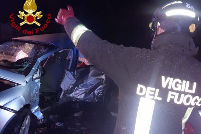 L'auto dopo l'incidente