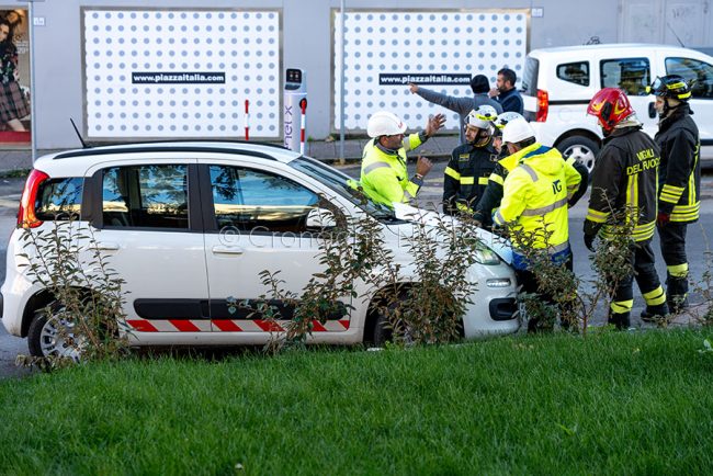 Nuoro, perdita di gas in via La Marmora (foto S.Novellu)