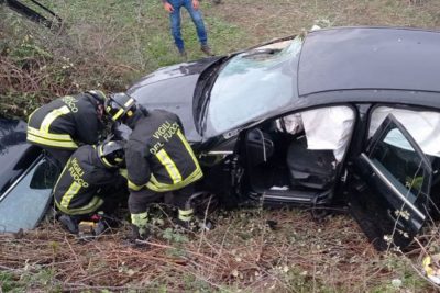 Nuoro. L'auto dopo l'incidente