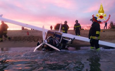 Tortoli'. L'ultraleggero dopo l'incidente