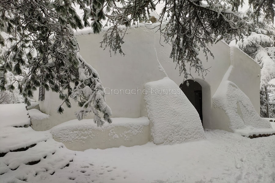 Fitte nevicate sul Nuorese: Le immagini dell’Ortobene imbiancato – VIDEO