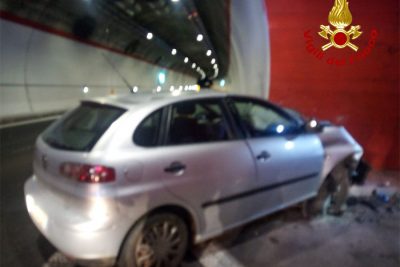 L'auto dopo l'incidente