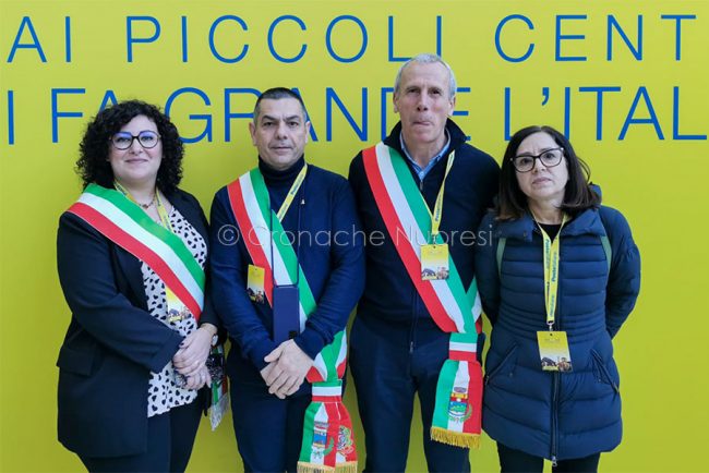 I sindaci di Ovodda, Ottana, Sarule e Olzai all'evento Polis (foto S.Meloni)