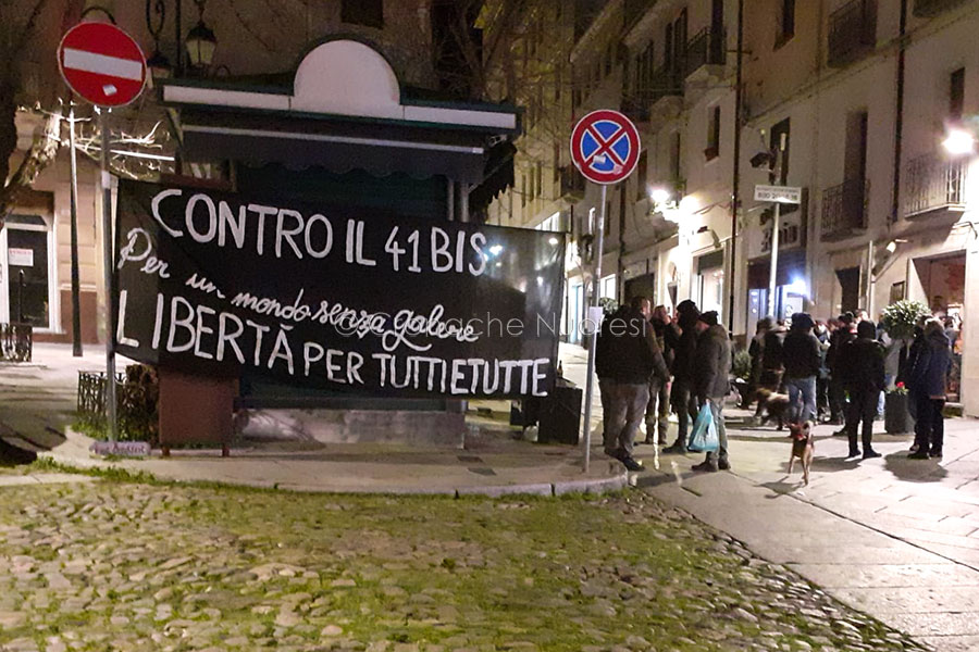 A Nuoro un presidio di solidarietà con l’anarchico Cospito e contro il 41bis