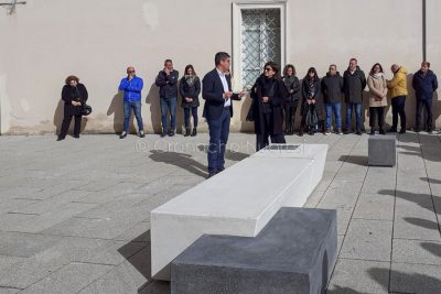 L'inaugurazione dell'installazione dedicata a Grazia Deledda (foto Nieddu)