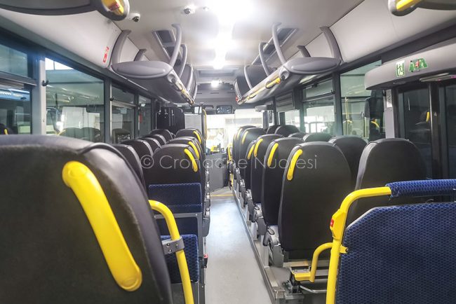 L'interno dei nuovi pullman ARST (foto S.Meloni)