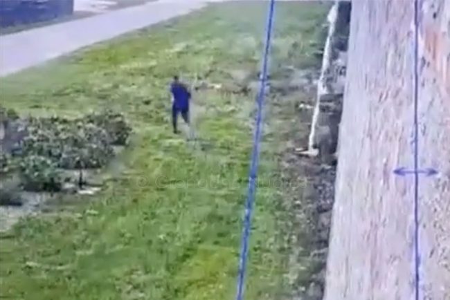 Un frame dal video della fuga