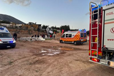 La scena dell'incidente a Orosei