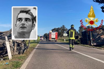 La scena dell'incidente e nel riquadro Ivan Iervolino