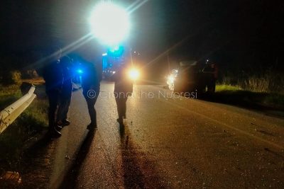 La scena dell'incidente sulla SP25