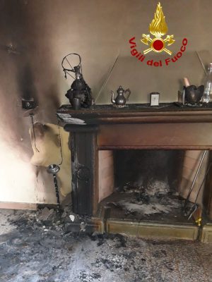 L'appartamento andato a fuoco