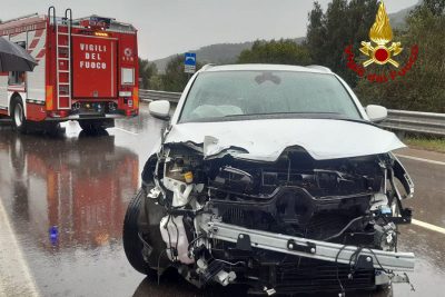 La Renault dopo l'incidente
