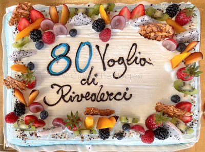 La torta per gli ottant'anni di Francesco Muntone