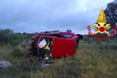 L'auto dopo l'incidente