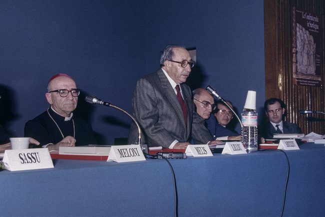Lilliu al convegno sulle Confraternite in Sardegna, Nuoro 1991