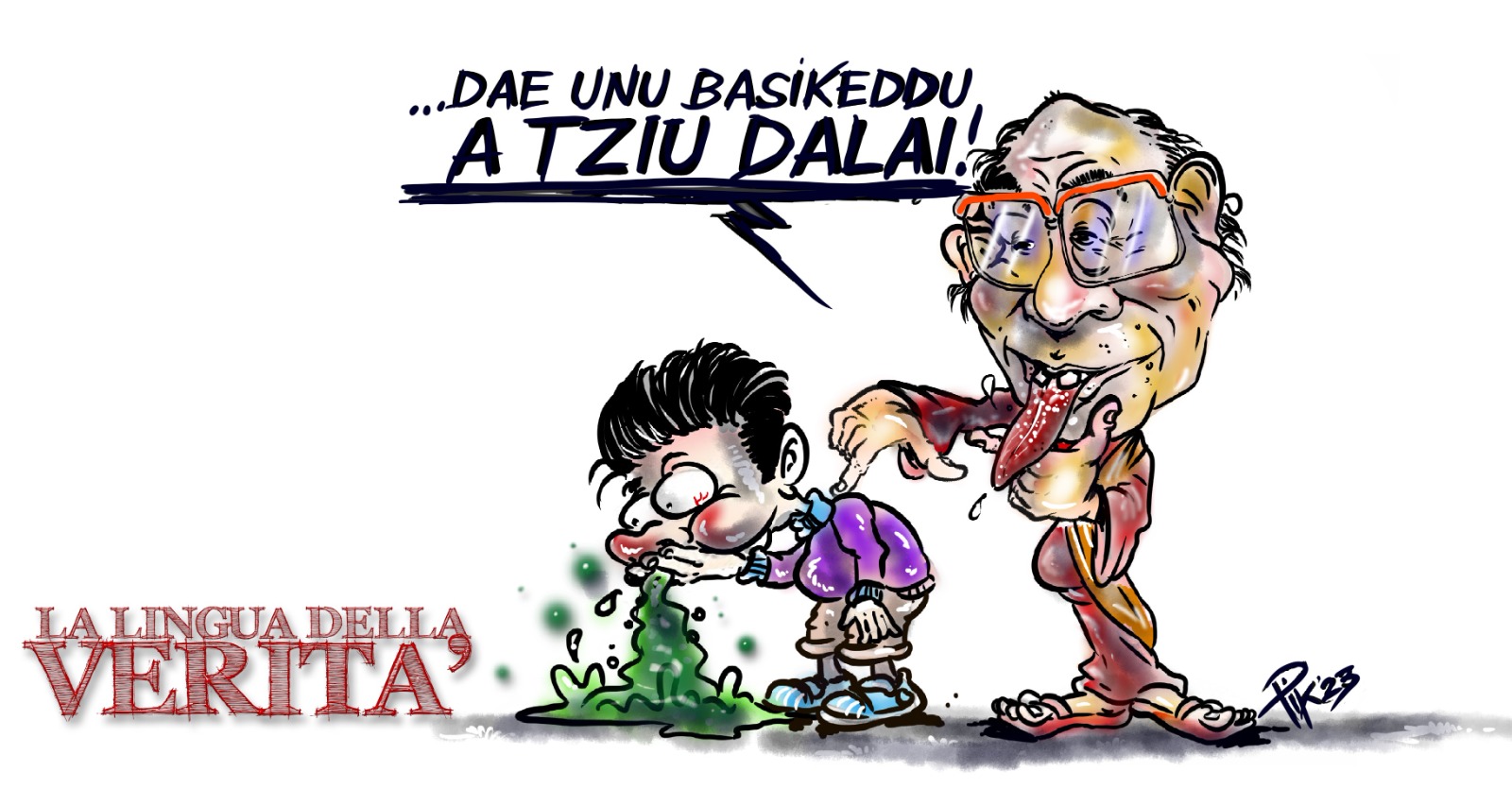 Il Dalai Lama chiede a un bimbo: “Succhiami la lingua”. Poi si scusa