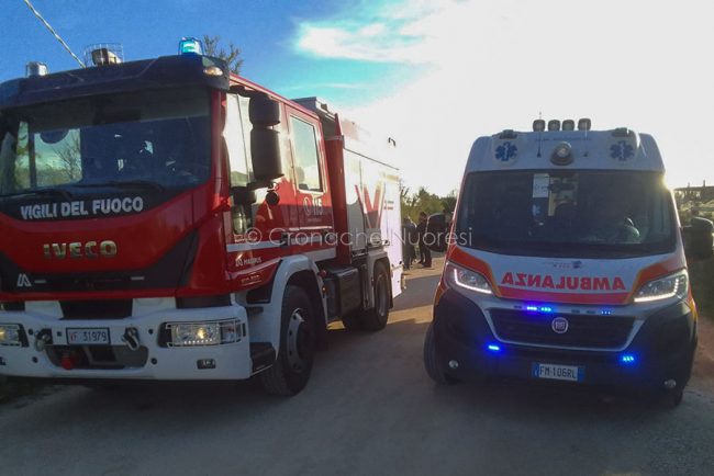 Vigili del fuoco e 118 sul luogo dell'incidente