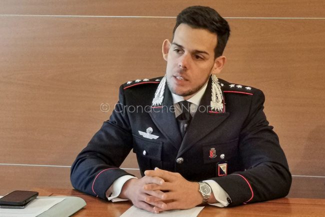 ll comandante dei Carabinieri di Siniscola Fabrizio Borghini (foto S.Novellu)