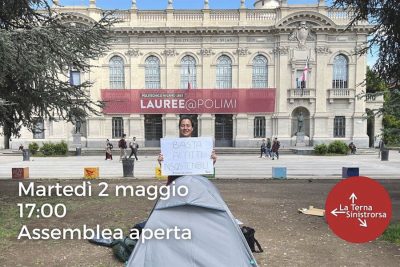 La protesta di Ilaria Lamera contro il caro affitti a Milano