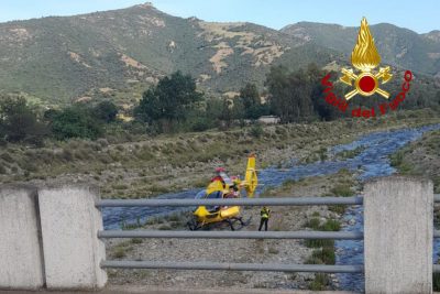 La scena dell'incidente a Tertenia