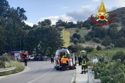 La scena dell'incidente a Tertenia
