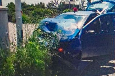 La FIAT Punto dopo l'incidente