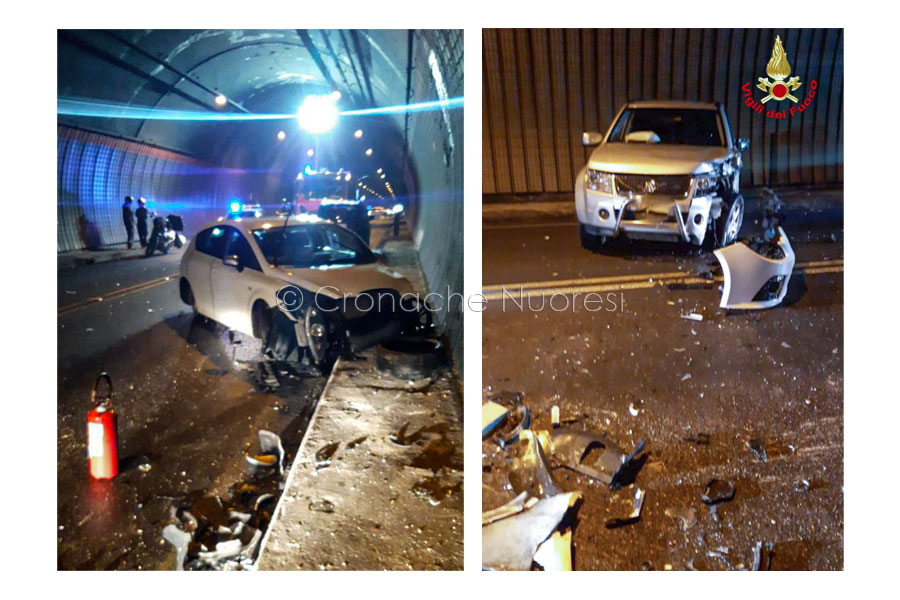 Nuoro. Scontro frontale in galleria a Pratosardo: conducenti illesi e traffico bloccato per oltre un’ora