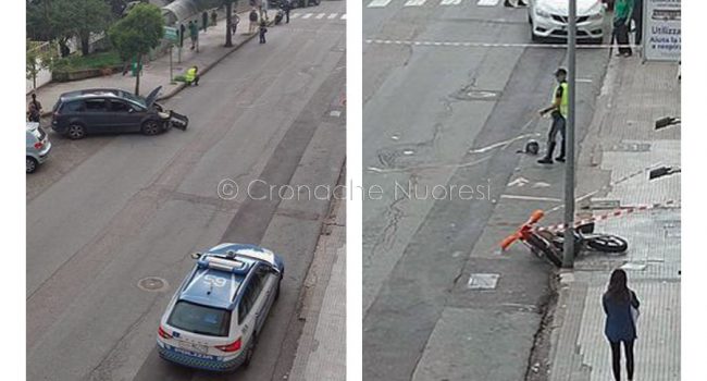 La scena dell'incidente in viale Repubblica