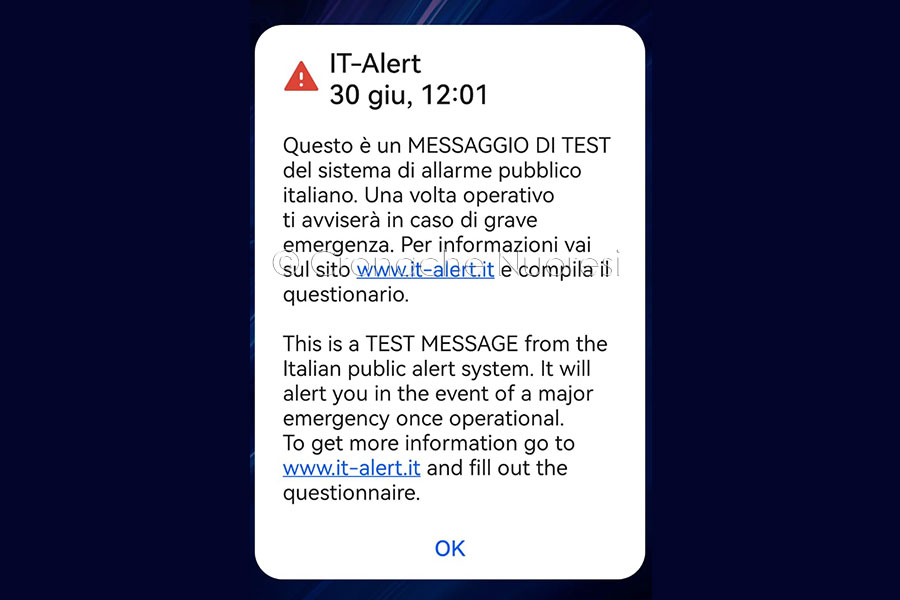Test di allerta nazionale: oggi, venerdì 30 giugno, è il turno della Sardegna