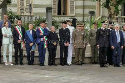 Nuoro, autorita' alla parata della Guardia di Finanza (foto S.Novellu)