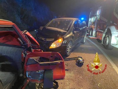 La Opel dopo l'incidente