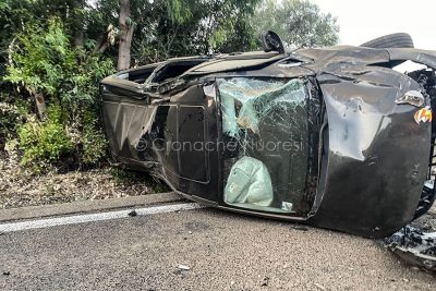 La scena dell'incidente a Siniscola