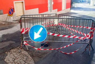 La voragine in via Torres
